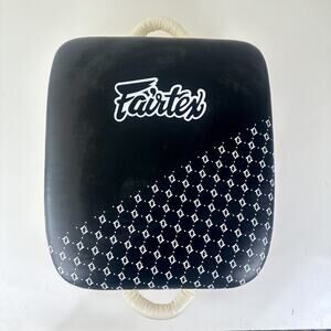 Fairtex Leg Kicking Shield LKP1 Black White trim for Training Muay Thai MMA K1